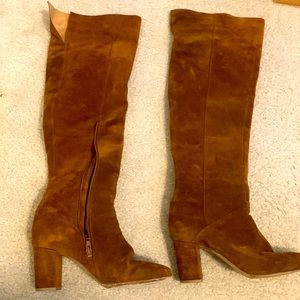 SEZANE GORGEOUS BROWN OVER THR KNEEE SUEDE BOOTS SIZE 40! 👢 💗